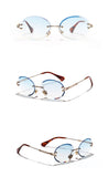 Circular Rimless Sunglasses - avorsunglasses.myshopify.com