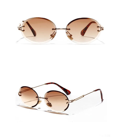 Circular Rimless Sunglasses - avorsunglasses.myshopify.com