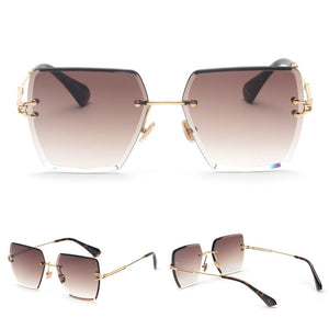 Rimless Hex Sunglasses - avorsunglasses.myshopify.com